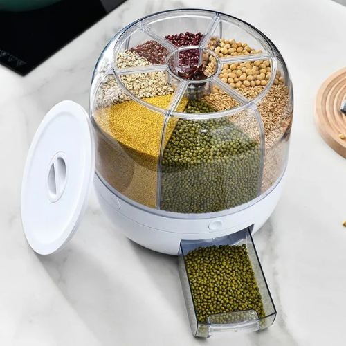 Dispensador Giratório 360° para Arroz e Grãos