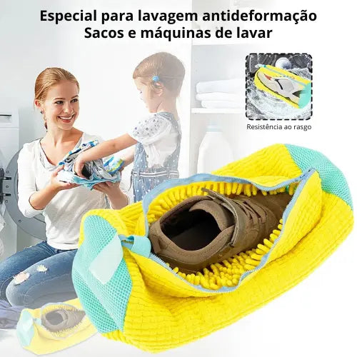Compre 2 leve 3 - Bolsa Protetora para Lavar Tênis na Máquina