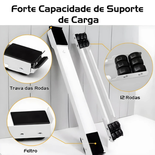 Suporte Para Pesos Com Rodinhas Ajustáveis