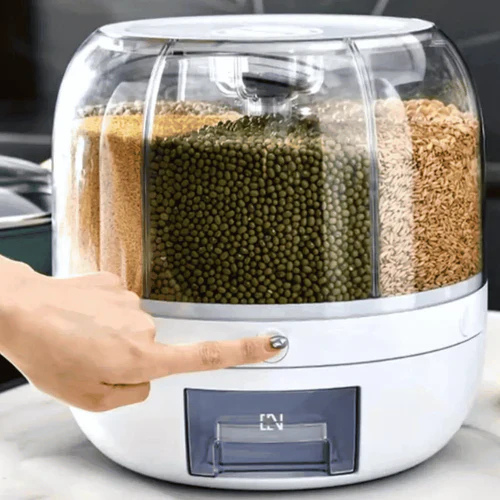 Dispensador Giratório 360° para Arroz e Grãos
