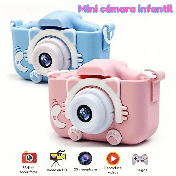Mini cámara infantil recargable + REGALO