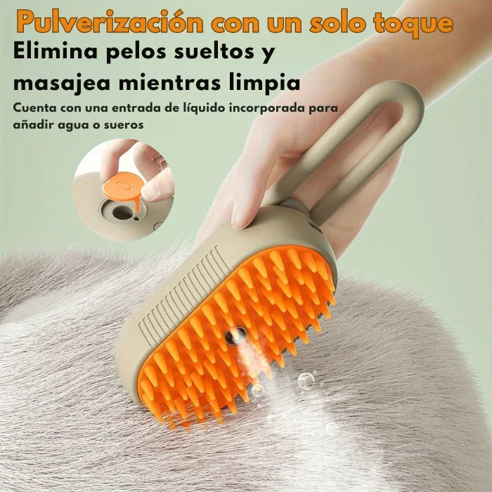Cepillo de Vapor 3 en 1 para perros y gatos + Pelota Interactiva