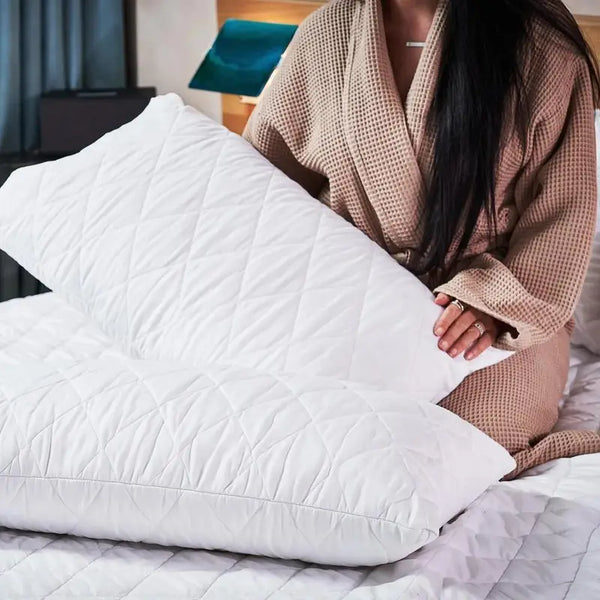 capa de travesseiro impermeable de algodón acolchado y tacto suave