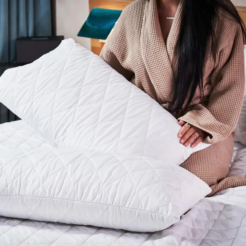 capa de travesseiro impermeable de algodón acolchado y tacto suave