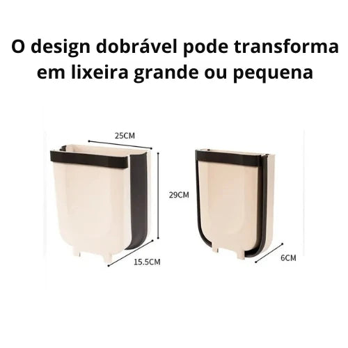 Lixeira Dobrável de Cozinha – Compacta, Prática e Higiênica