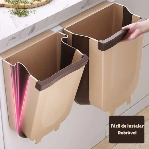 Lixeira Dobrável de Cozinha – Compacta, Prática e Higiênica