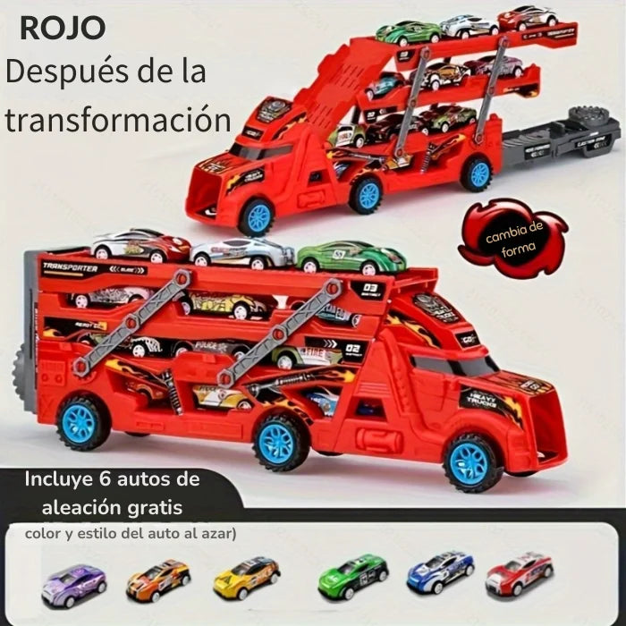 Juego de lanzador de rieles deformados y ligeros + 6 minicoches de aleación GRATIS