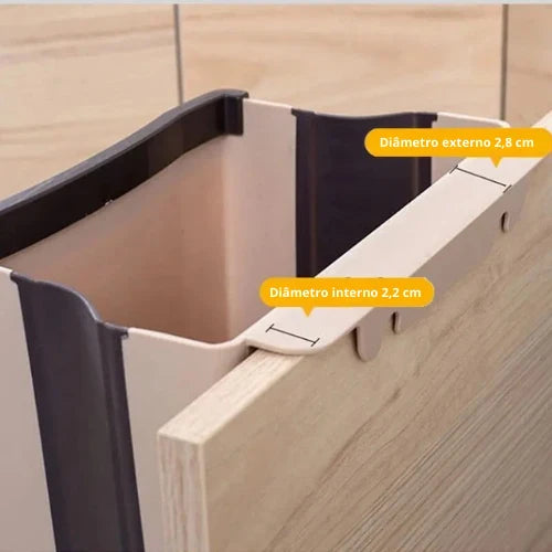 Lixeira Dobrável de Cozinha – Compacta, Prática e Higiênica