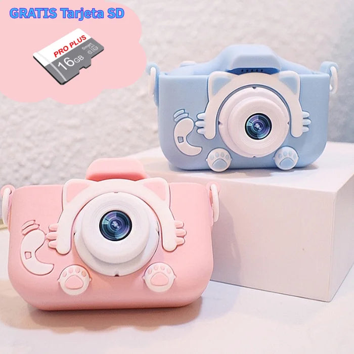Mini cámara infantil recargable + REGALO