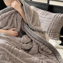 cobertor de doble capa en lana premium