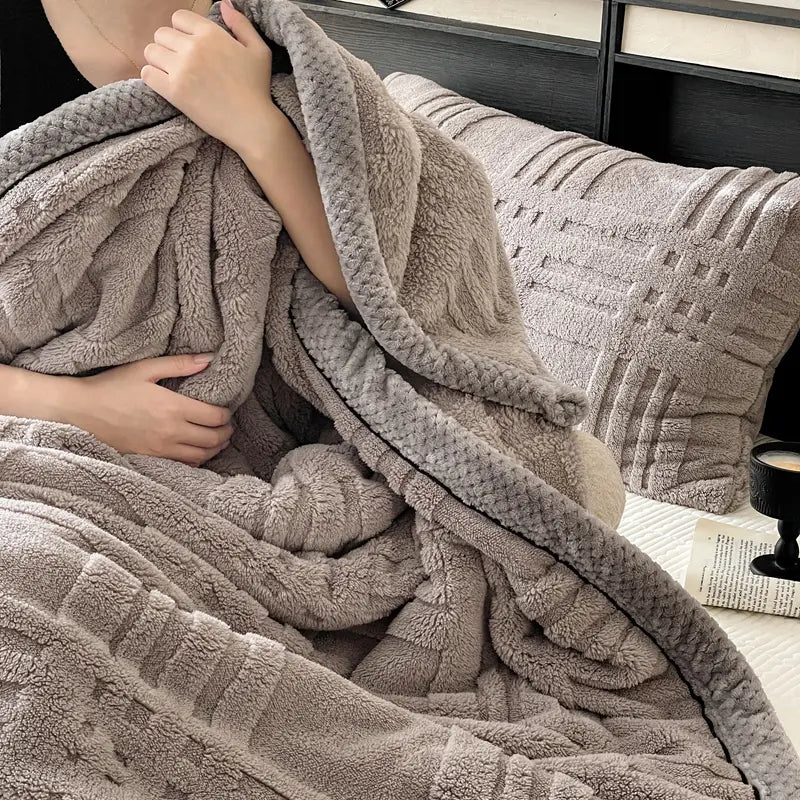 cobertor de doble capa en lana premium